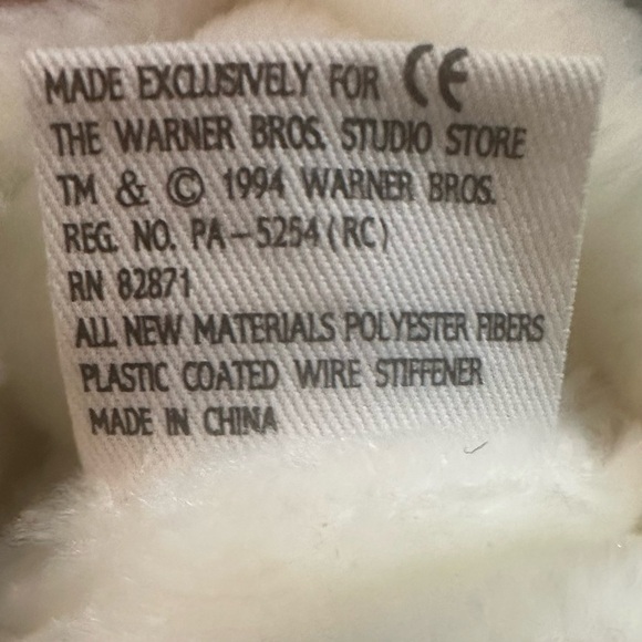 Vintage Plush Christmas Stocking Warner Bro Bugs Bunny 1994 Holiday Cottage Core - Picture 3 of 3